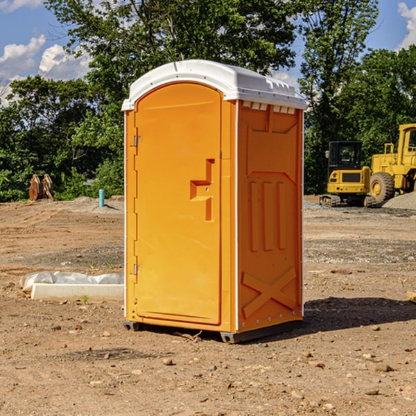 how often are the porta potties cleaned and serviced during a rental period in McDonald